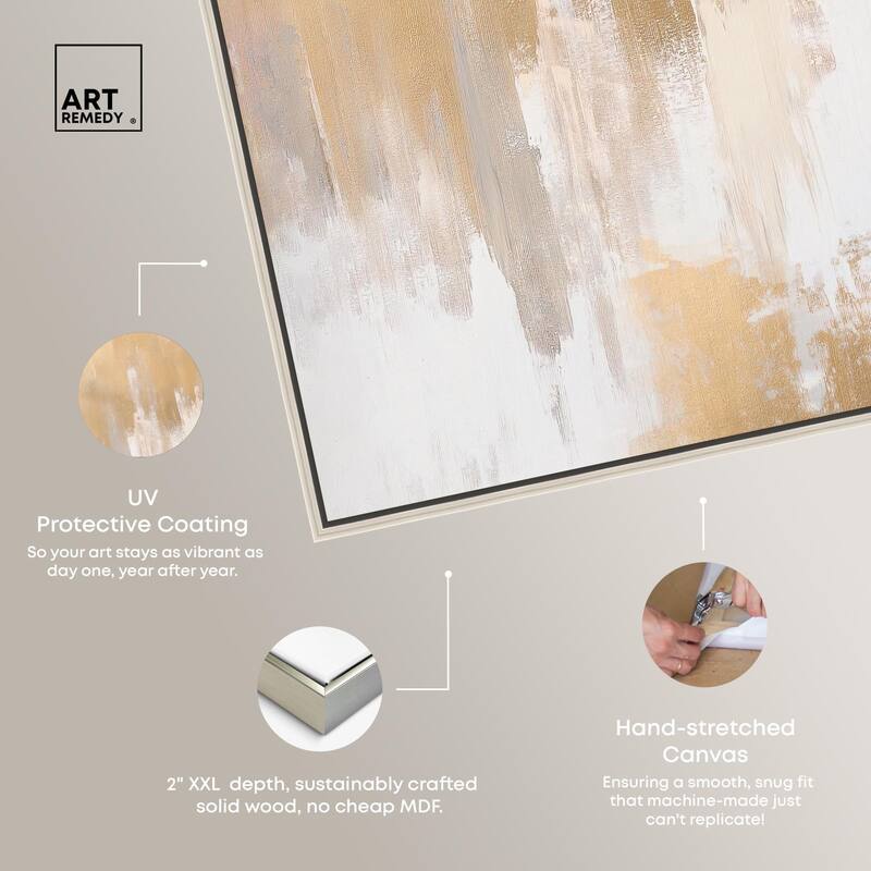 Soft Grey Glam Gold II Canvas by Art Remedy