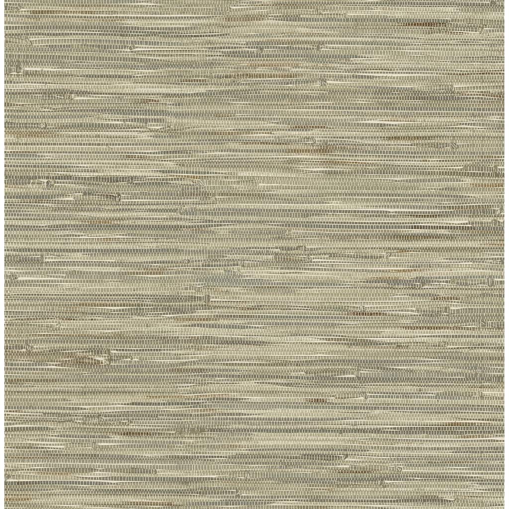 A-Street Prints Exhale Olive Woven Faux Grasscloth Wallpaper