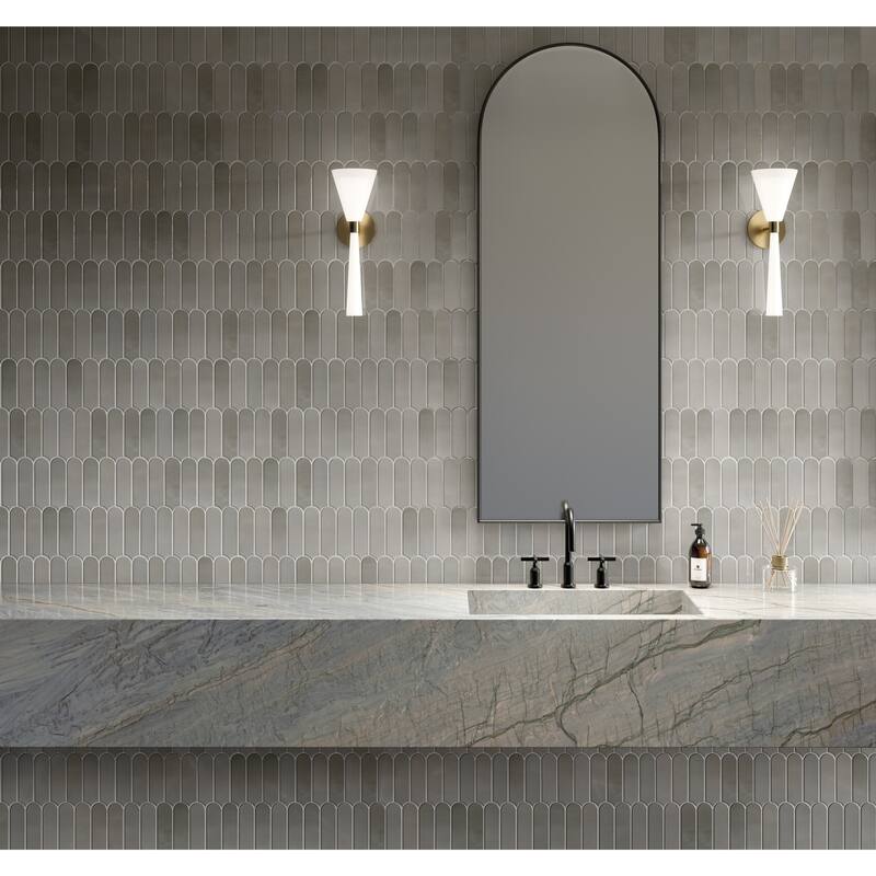 Daltile Artefino Vintage 2 x 6 Fish Scale Mosaic (10 PC Per SQFT) (10.00 SQFT Per Carton)