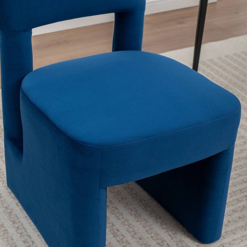 SEYNAR Modern Velvet Upholstered Armless Dining Chair Set of 4