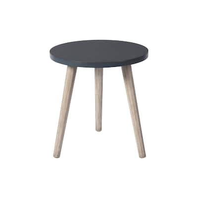 Wooden Accent Table with Splayed Legs Support, Black