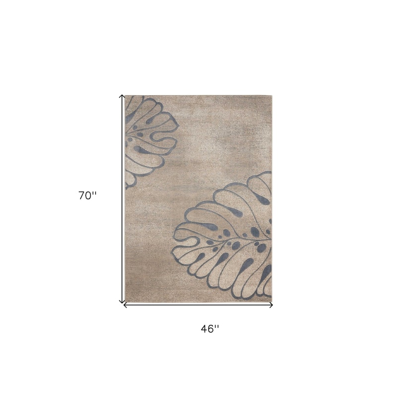 Gadi Power Loomed Modern Stain Resistant Area Rug By HomeRoots - 70' X '46' X '0.5