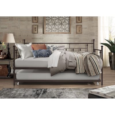 Aine Twin Metal Daybed with Trundle