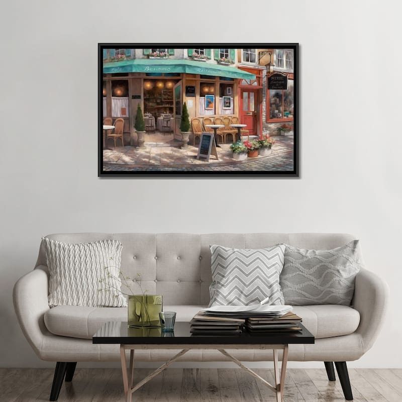 iCanvas "Cafe Beauchons" by T.C. Chiu Framed Canvas Print