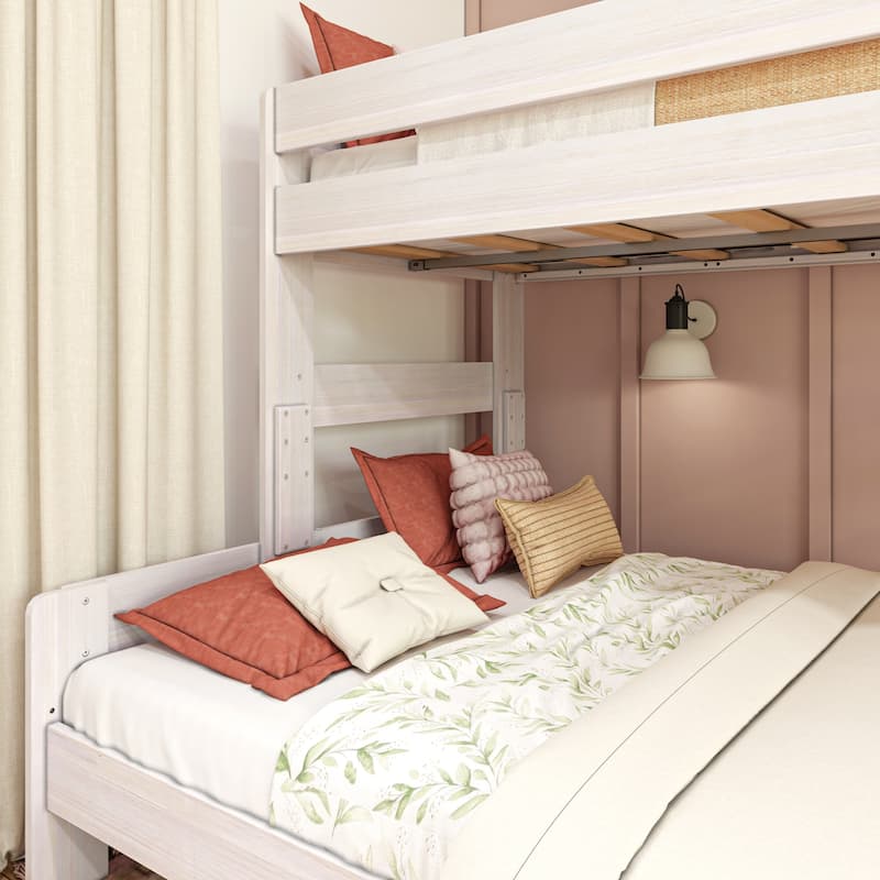 Max and Lily Farmhouse Twin XL over Queen Bunk Bed