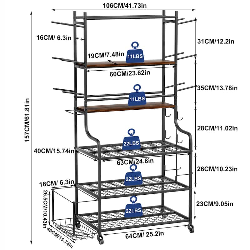 Freestanding Rolling Sports Equipment Organizer Home Gym Storage Rack with Wheels