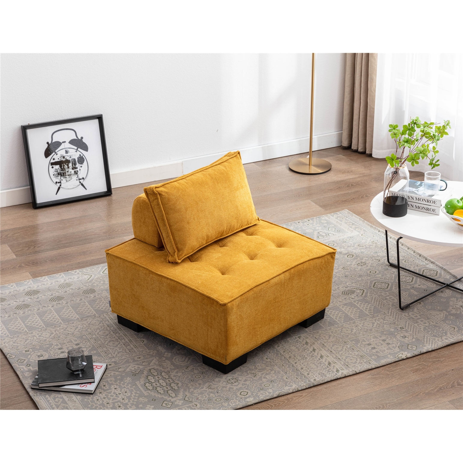 Small accent discount chair with ottoman