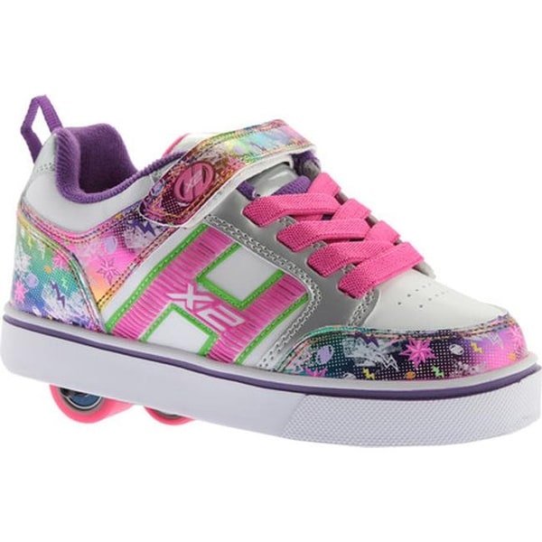 Shop Heelys Children S Bolt Plus X2 Lighted White Silver Rainbow Overstock 15236522