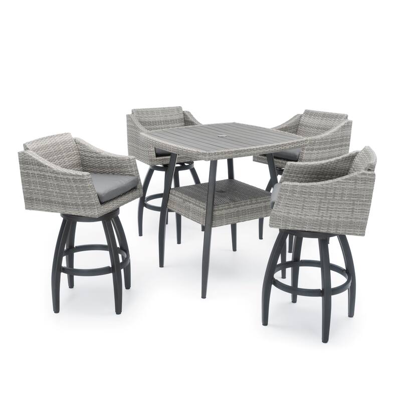 Cannes 5 Piece Sunbrella Outdoor Patio Barstool Set