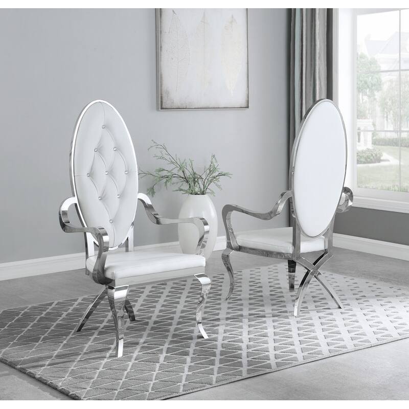 Best Quality Furniture Faux Crystal Arm Chairs