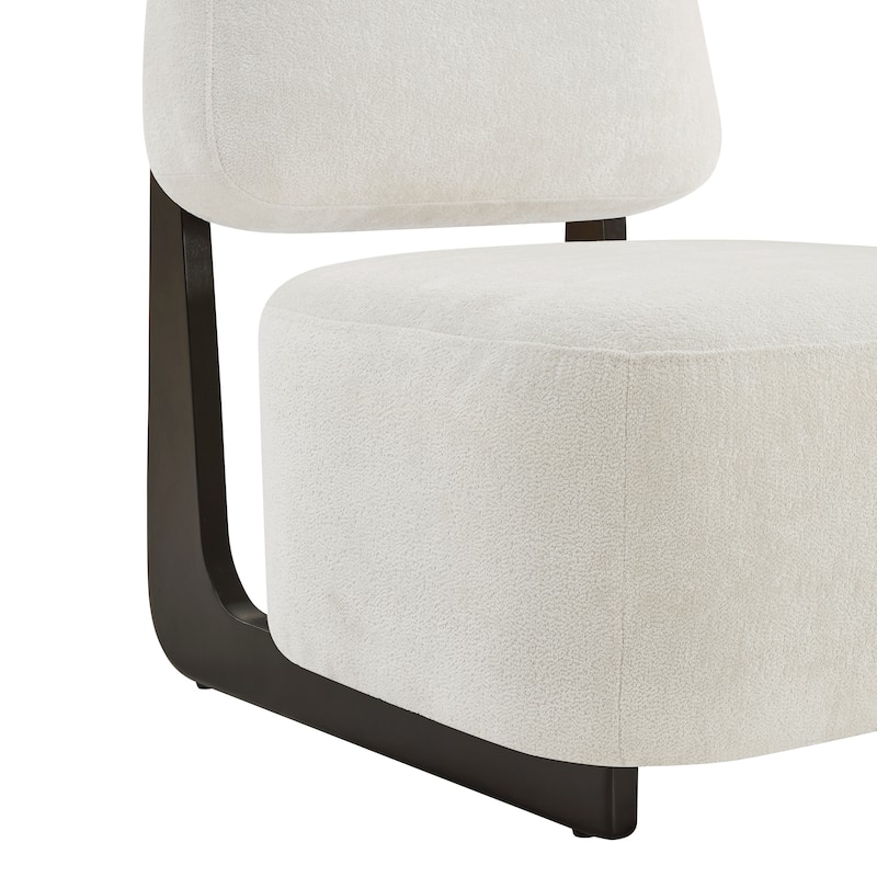 Roundhill Furniture Solara Modern Accent Chair with Solid Wood Frame