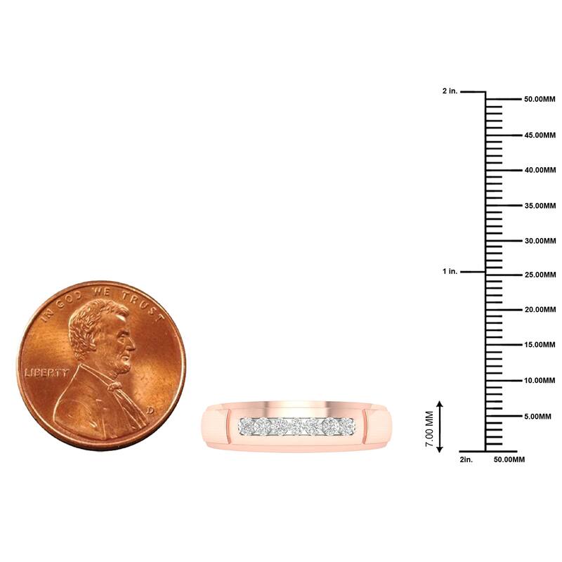 1/10ct TDW Diamond Ring in 10K Gold for Men