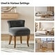 preview thumbnail 38 of 51, Xacobo Modern Velvet Tufted Vanity Stool with Wood Base by HULALA HOME