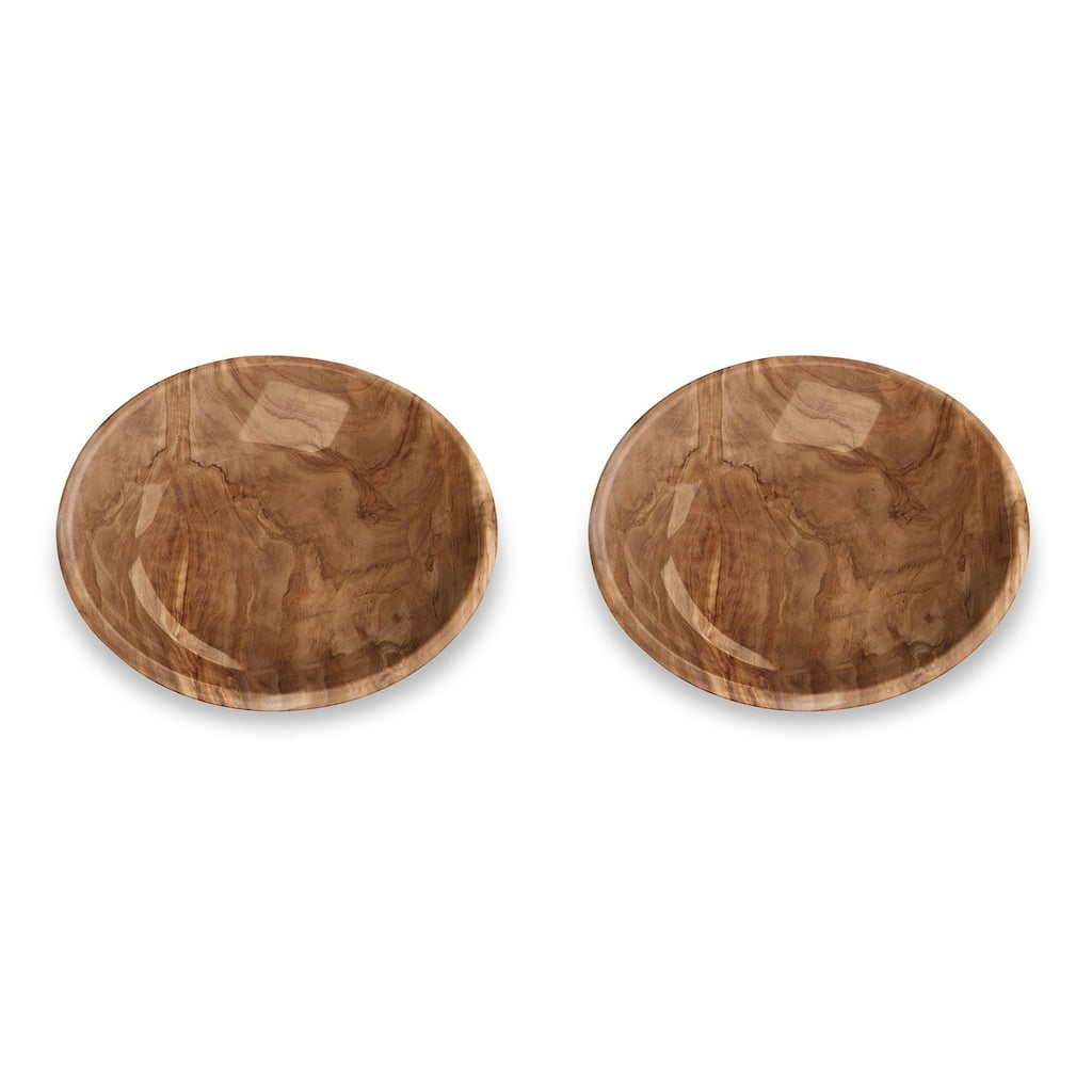 Abode Homewares Olive Melamine Pet Saucer - 0.75 Cup - Natural - Set of 2