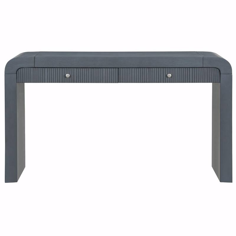 Console Table with Fluted Drawer & Thick Legs