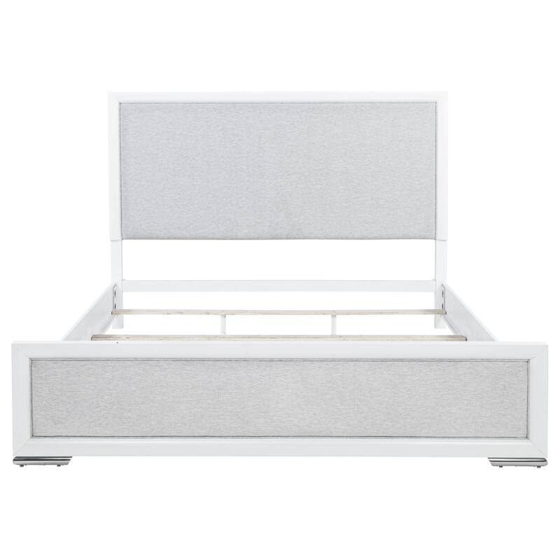 Gracemont 57-inch Panel Bed Grey and White