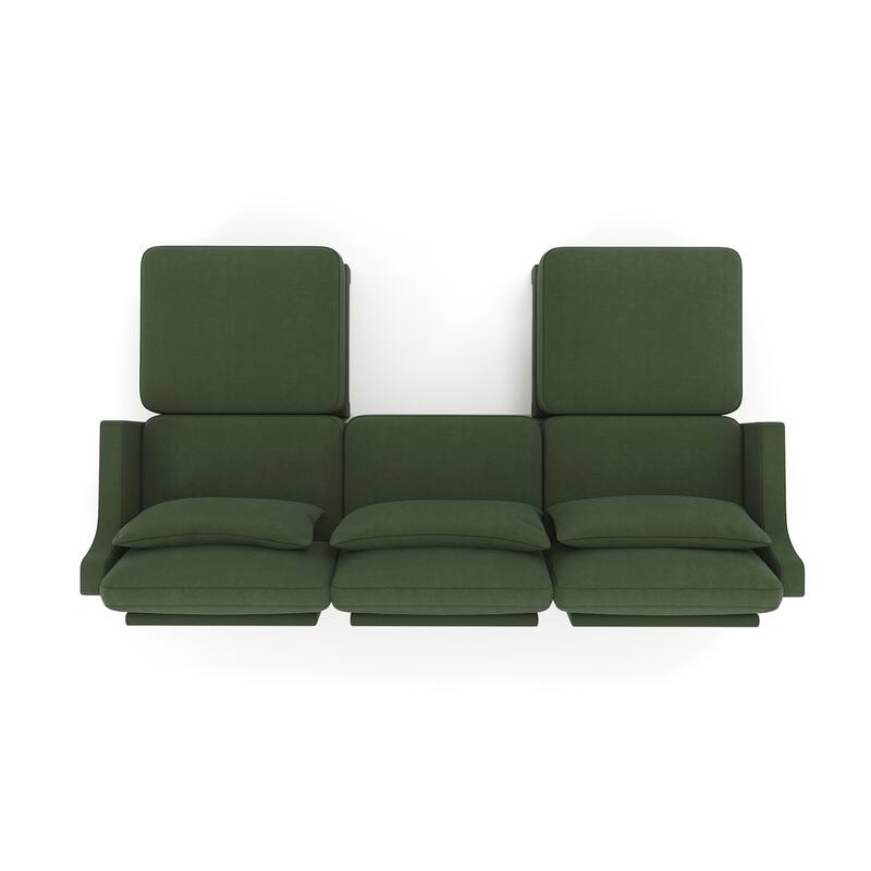 Modern Chenille Sectional Sofa with Lumbar Pillows for Living Rooms,Easy install