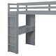 preview thumbnail 20 of 18, Twin Size Loft Bed with Large Shelves, Writing Desk and LED Light