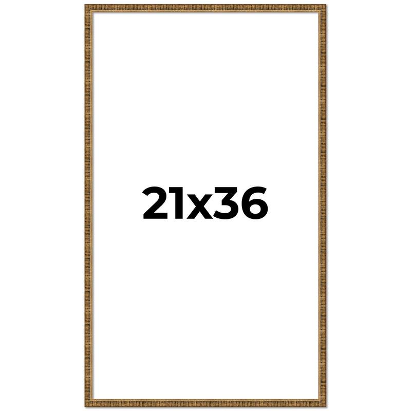 21x36 Frame Gold Solid Wood Picture Frame - Complete Modern Photo