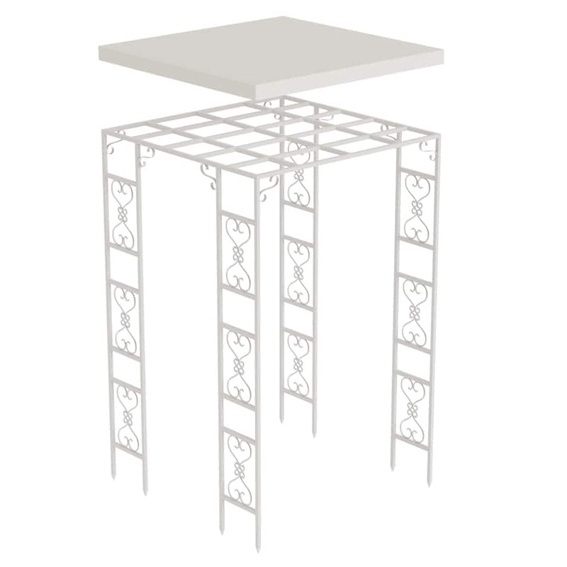 Metal Wedding Ceremony Stand Garden Plant Arbor Trellis Gazebo with Removable Cover