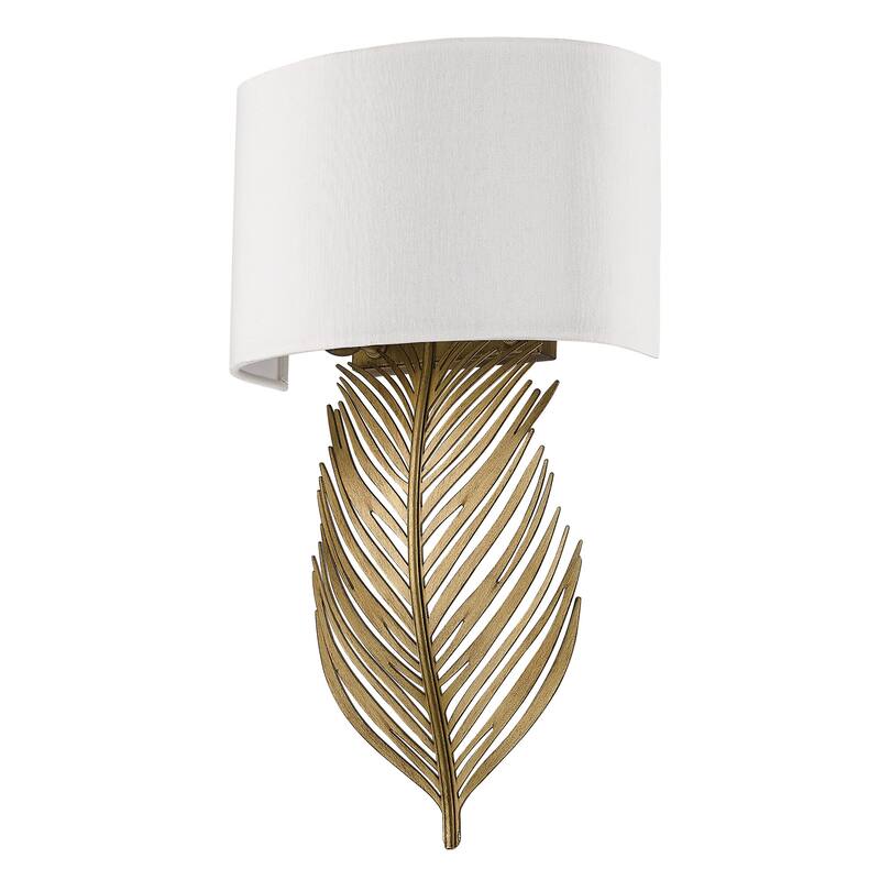 Golden Lighting 6930-WSC IL Cay 2 Light 17" Tall Wall Sconce with - Vintage Fired Gold