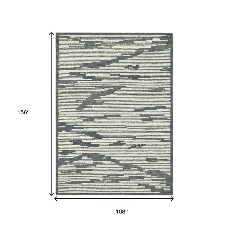 HomeRoots Geometric Lodge Rectangle Area Rug