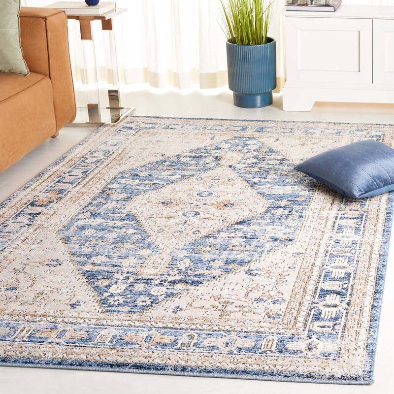 SAFAVIEH Rosewood Fawzia Traditional Oriental Rug - 4' x 6' - Ivory/Blue