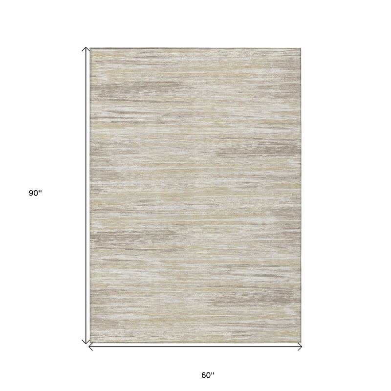 HomeRoots Striped Transitional Rectangle Outdoor Rug