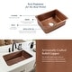 preview thumbnail 7 of 8, Pollock Copper 12" Single Bowl Undermount Kitchen Sink