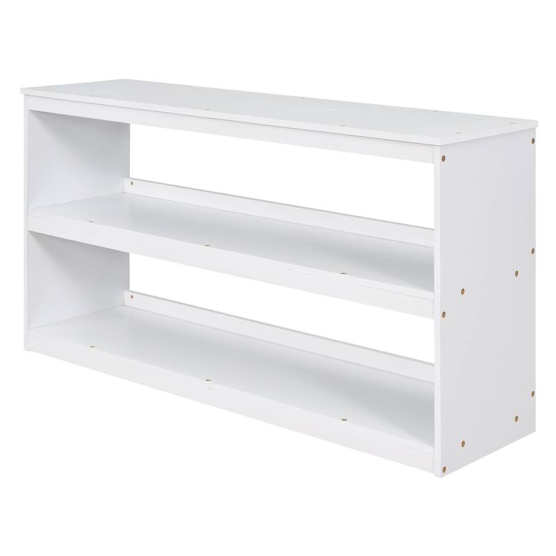 Full Size Loft Bed with Desk, Storage Drawers, and Bookshelf - Space-Saving Design