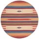 preview thumbnail 6 of 12, SAFAVIEH Handmade Montauk Engelberta Southwestern Tribal Cotton Fringe Rug 6' Round - Red/Blue - Round