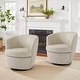 preview thumbnail 55 of 56, 2 Set Faux Leather Club Swivel Barrel Accent Chair