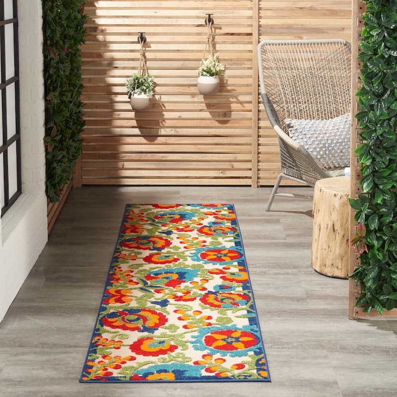 Copper Grove Alyssum Multicolor Indoor/Outdoor Rug. - 2'3" x 8' Runner - Multicolor