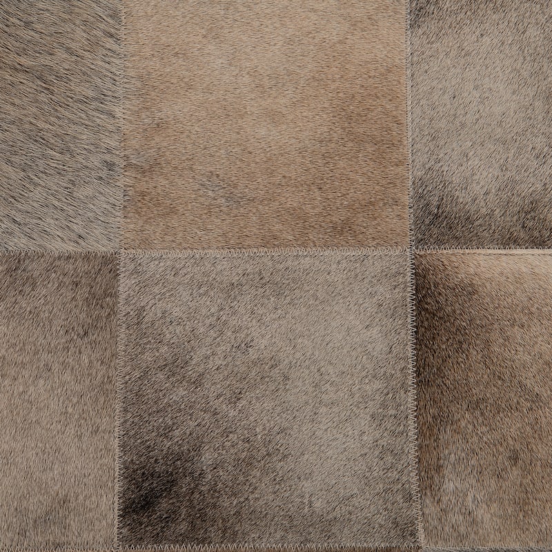 Ben Soleimani South American Cowhide Tile Hand Woven Rug