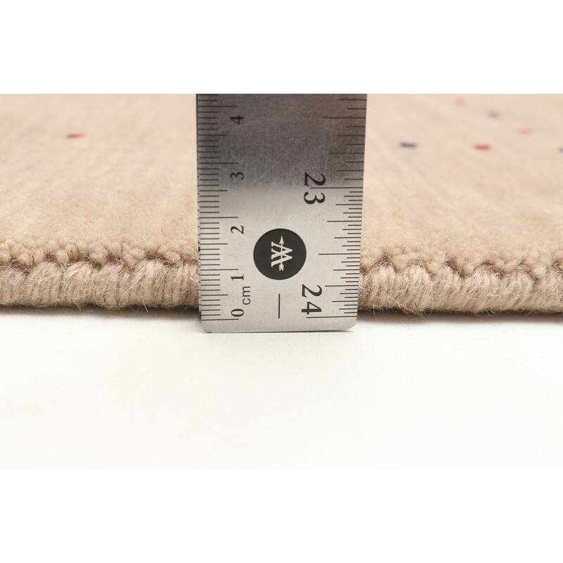 ECARPETGALLERY Hand Loomed Kashkuli Gabbeh Tan Wool Rug - 2'8 x 4'10