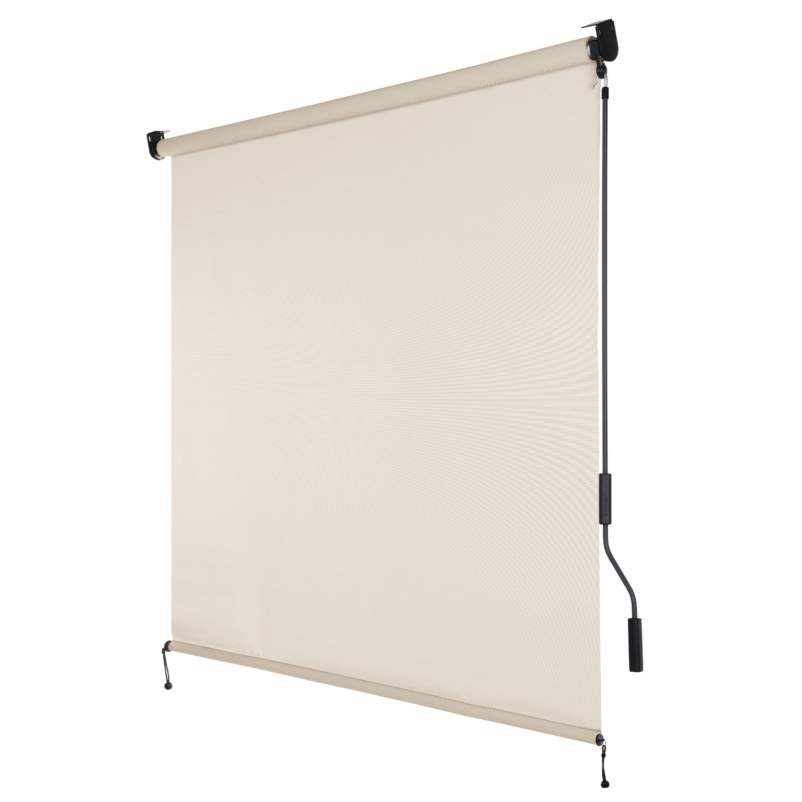 Aoodor 5% Openness Cordless Solar Fabric Roller Shade, 95% UV Protection Blinds