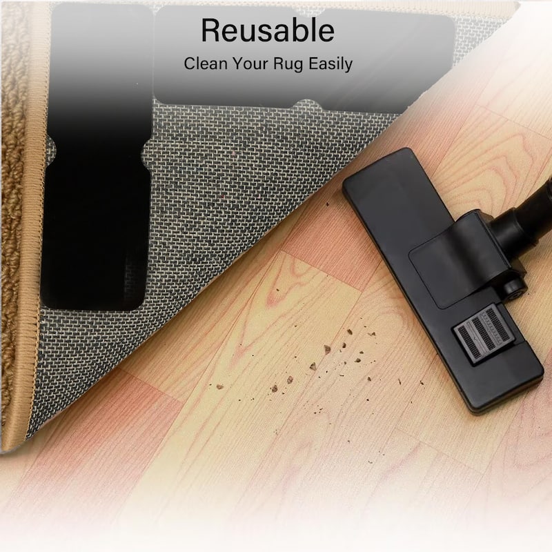 Non Slip Rug Tape / Adhesive - Black - 6" X 2"