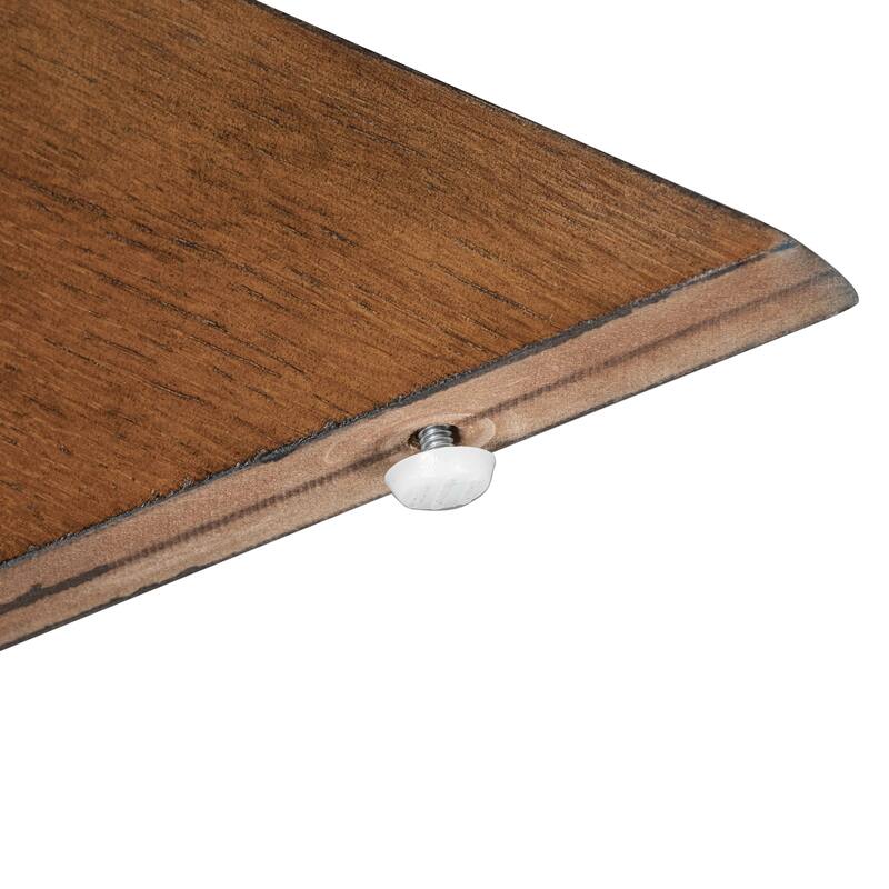 Classic Round Dining Table, Space-Saving Kitchen Table Seats 5, Cherry Finish, Sturdy and Easy to Assemble