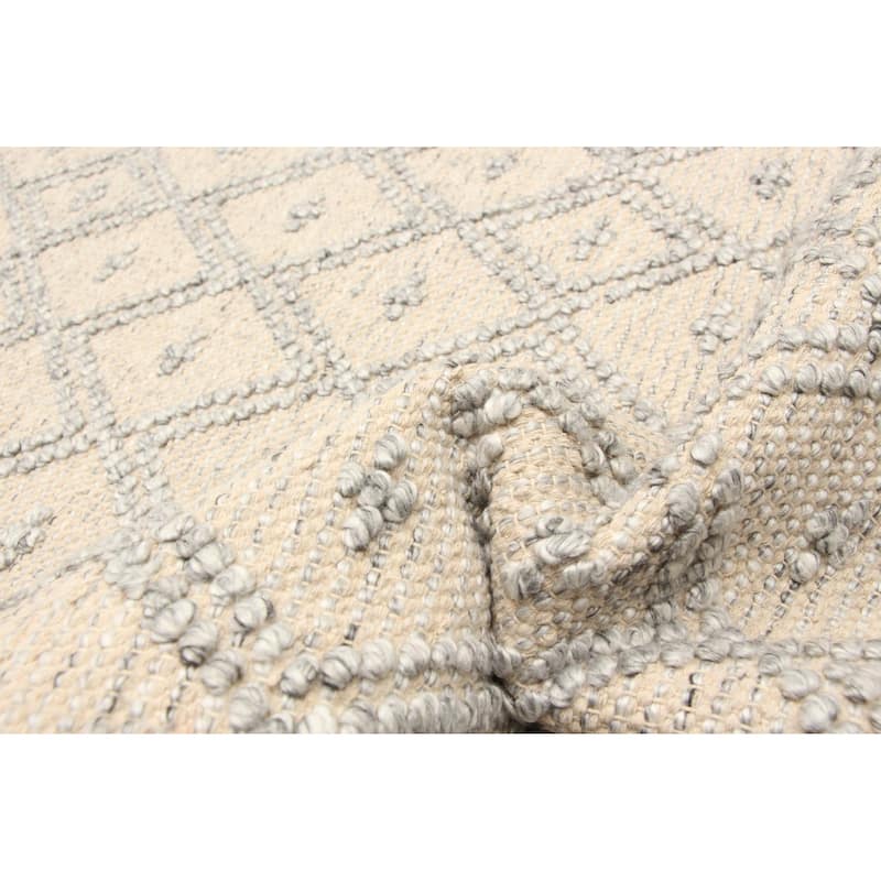 ECARPETGALLERY Braid weave Sienna Tan Wool Rug - 5'2 x 7'5
