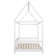 preview thumbnail 30 of 31, Solid Wood House Bed with Guardrail, LED and Roof for Kids, Boys and Girls