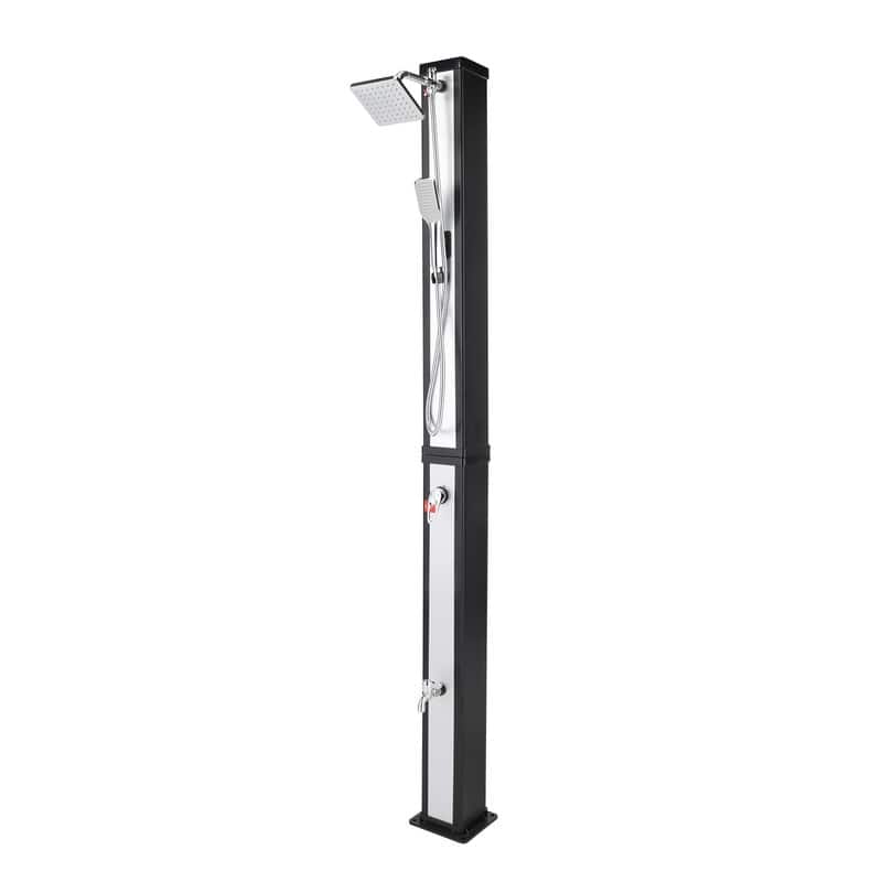 VINGLI Solar Heated Shower with Shower Head, Handhold/Foot Shower Tap for Outdoor Backyard Poolside Beach Pool Spa