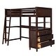 preview thumbnail 6 of 7, Twin size Loft Bed with Drawers and Desk, Wooden Loft Bed with Shelves