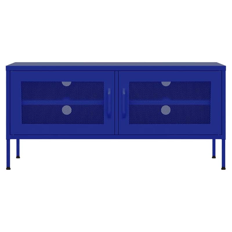 vidaXL TV Stand TV Unit Sideboard Home TV Console Media Unit Cupboard Steel - 41.3" x 13.8" x 19.7"