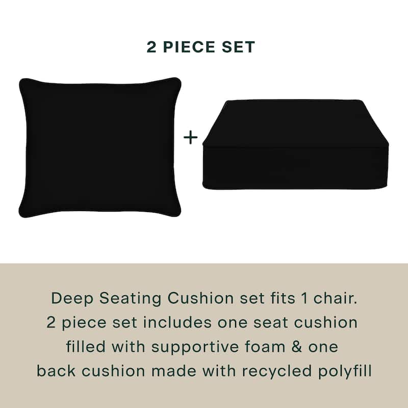 Outdoor Deep Seating Lounge Chair Cushion