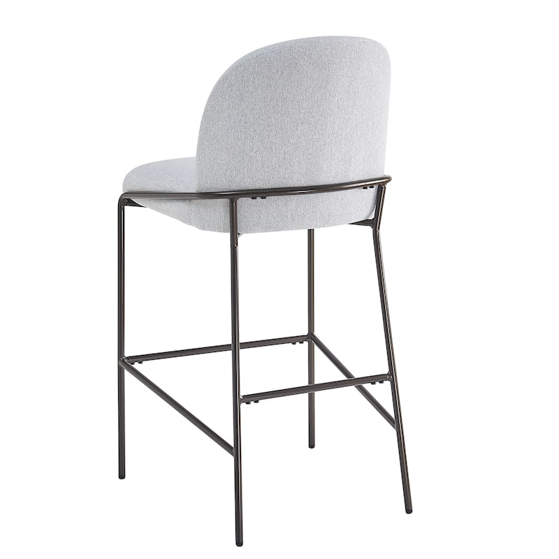 Upholstered Bar Stool Side Chair Set of 2