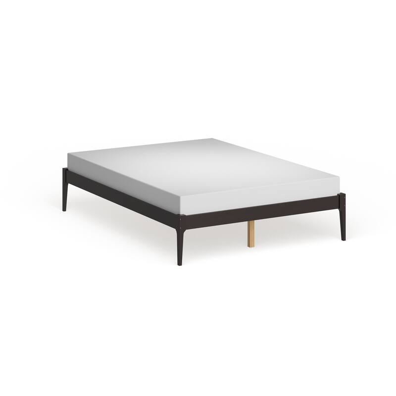 Baxton Studio Damon Mid-century Modern Cappuccino Bed