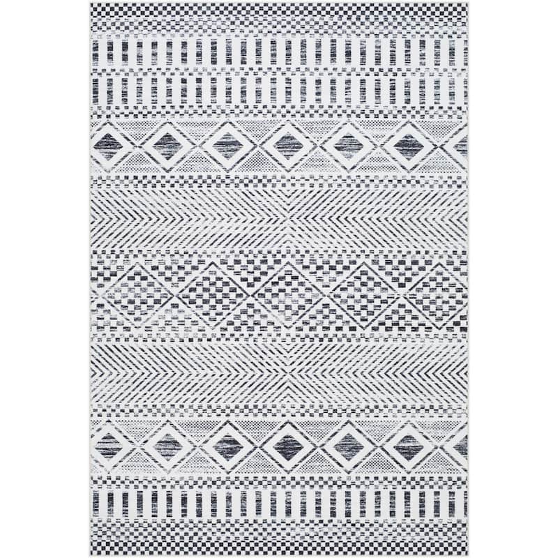 Livabliss Scandinavian Lavable Tribal Washable Area Rug
