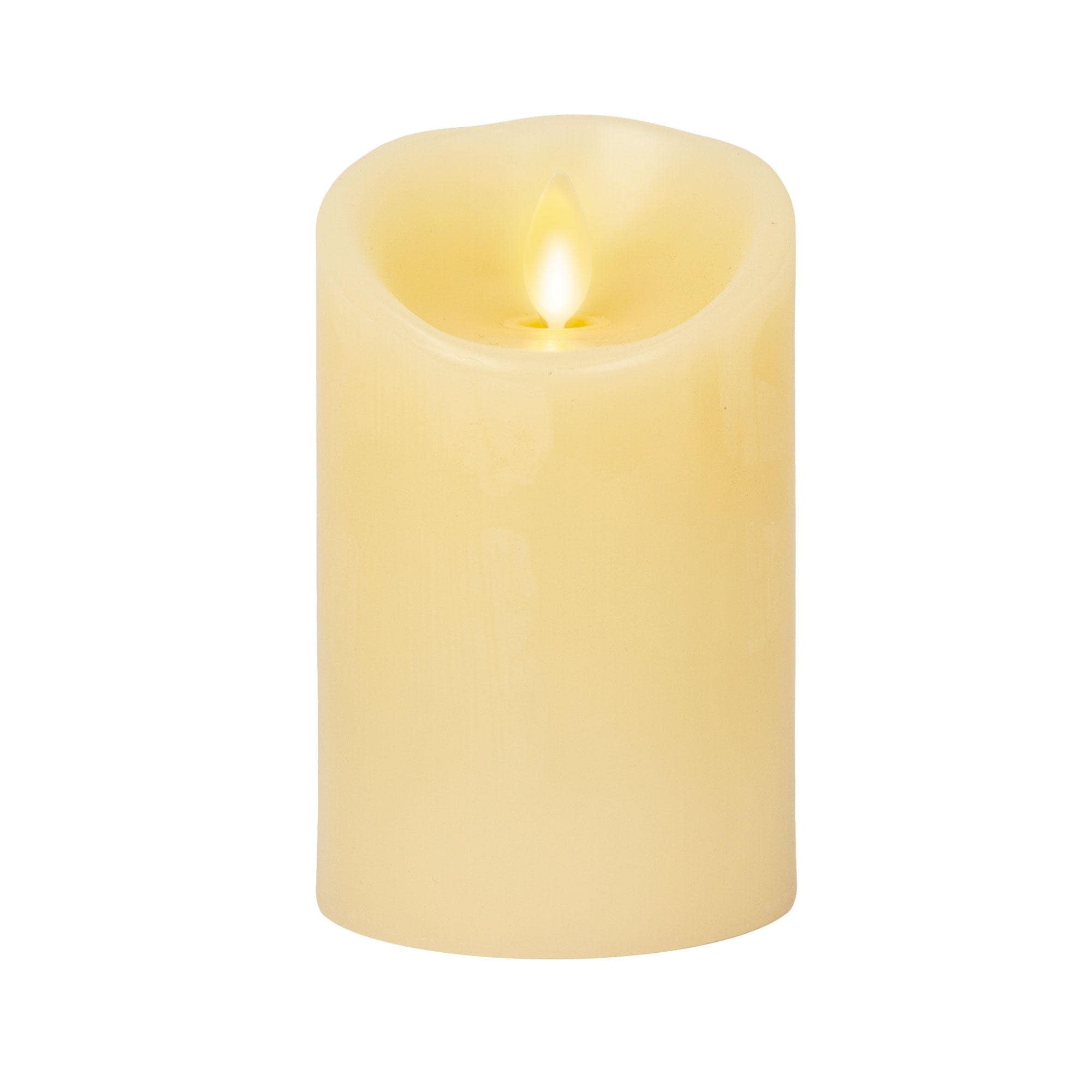 Black Wax Drip Flameless Candle Pillar - Scallop Top – Luminara