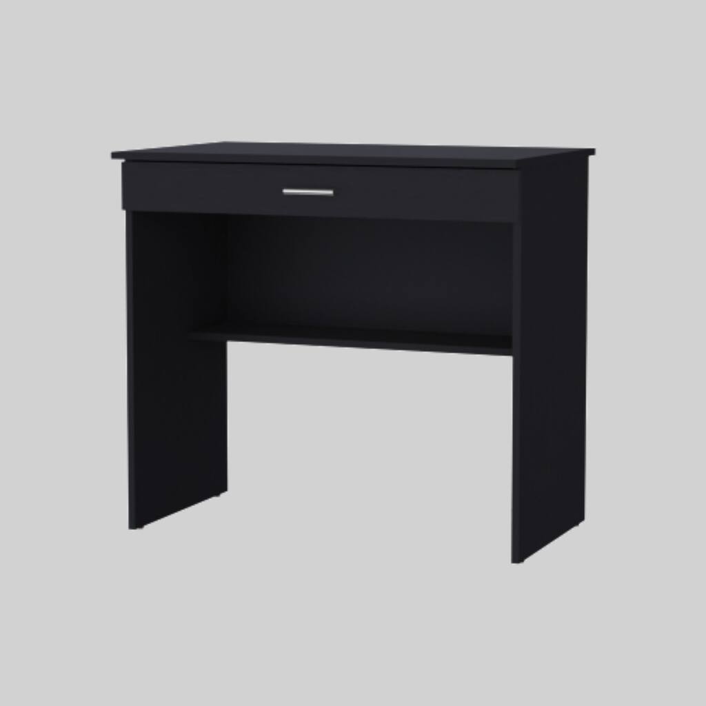 Modern Desk with Spacious Work Area, Storage Drawer, and Shelf, FSC Certified and TSCA Compliant