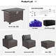 preview thumbnail 115 of 125, Kullavik 13 Pieces Outdoor Patio Furniture Set with Fire Pit Table w/ Wide Armrests